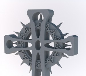 Close-up rendered view