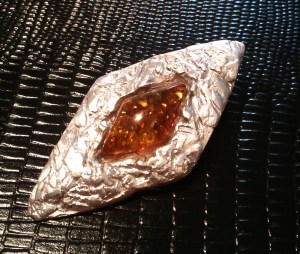 Silver and Amber Pendant 2