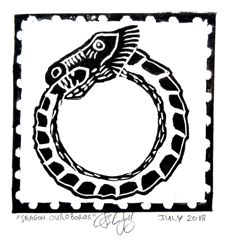Dragon Ourobros original print